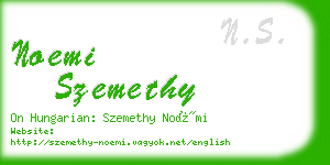 noemi szemethy business card